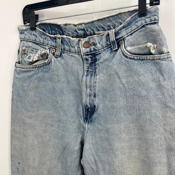 Vintage 90s Levi's 521 Tapered Leg‎ Jeans 14 M 100% Cotton Made in USA Destroyed - Picture 2 of 9